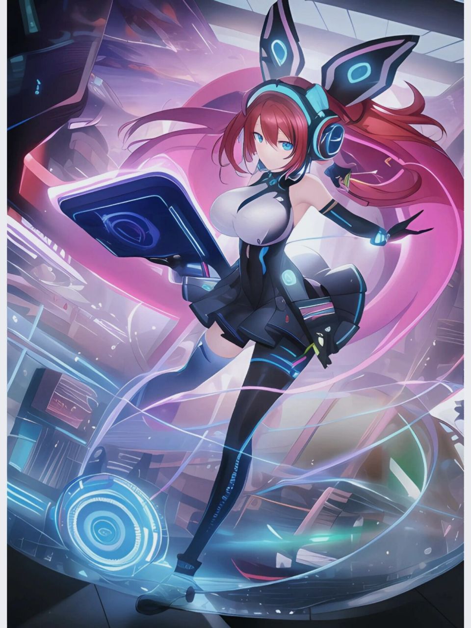 安琪拉心灵骇客皮肤(ai绘画) 王者荣耀安琪拉心灵骇客,ai绘画作品