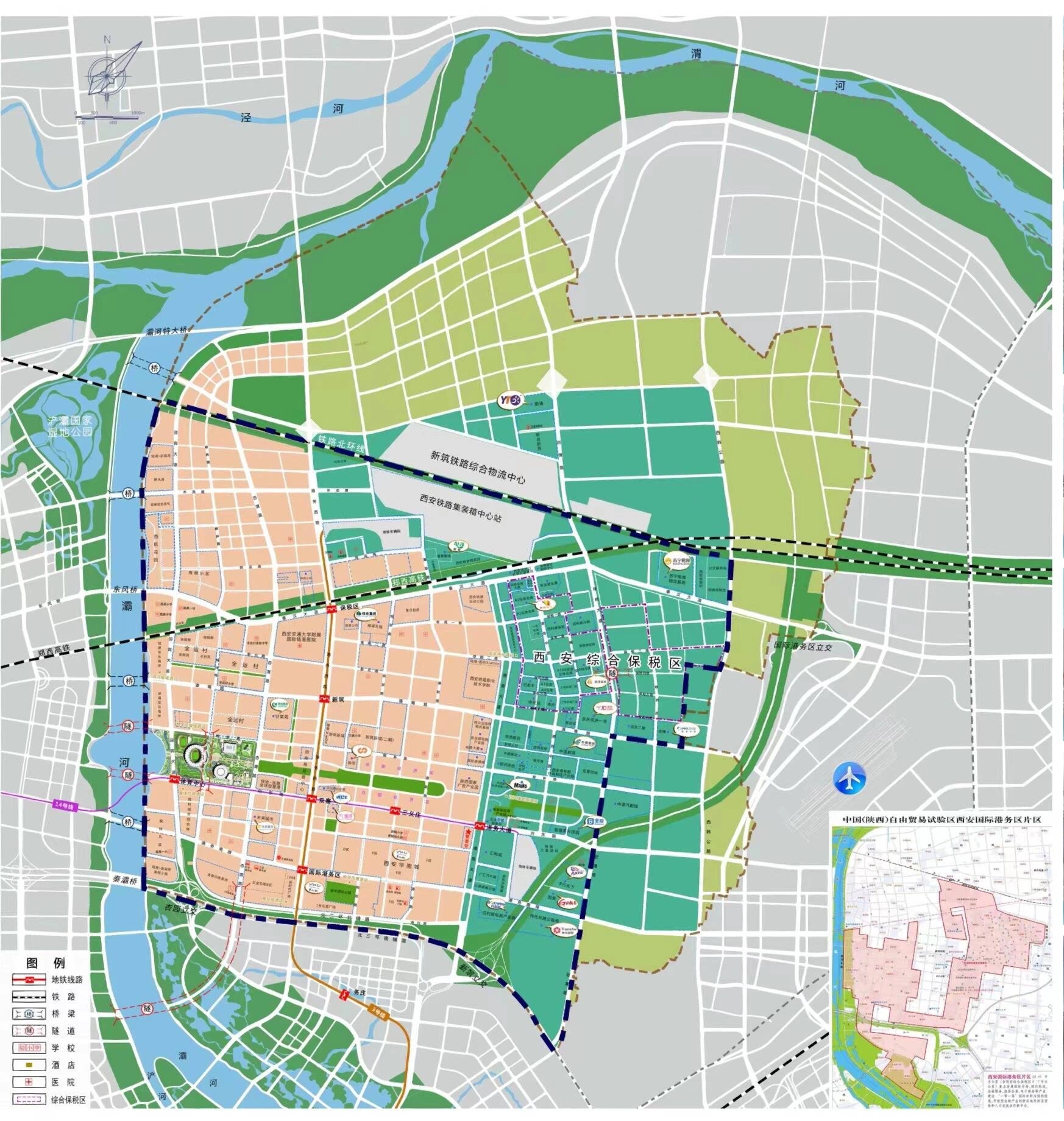 西安2022年各区最新高清规划图