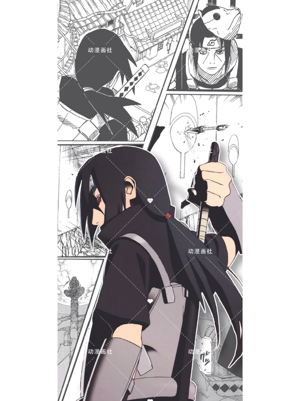 手机全屏壁纸 | 火影忍者-鼬  手机全面屏高清壁纸 火影忍者-暗部鼬