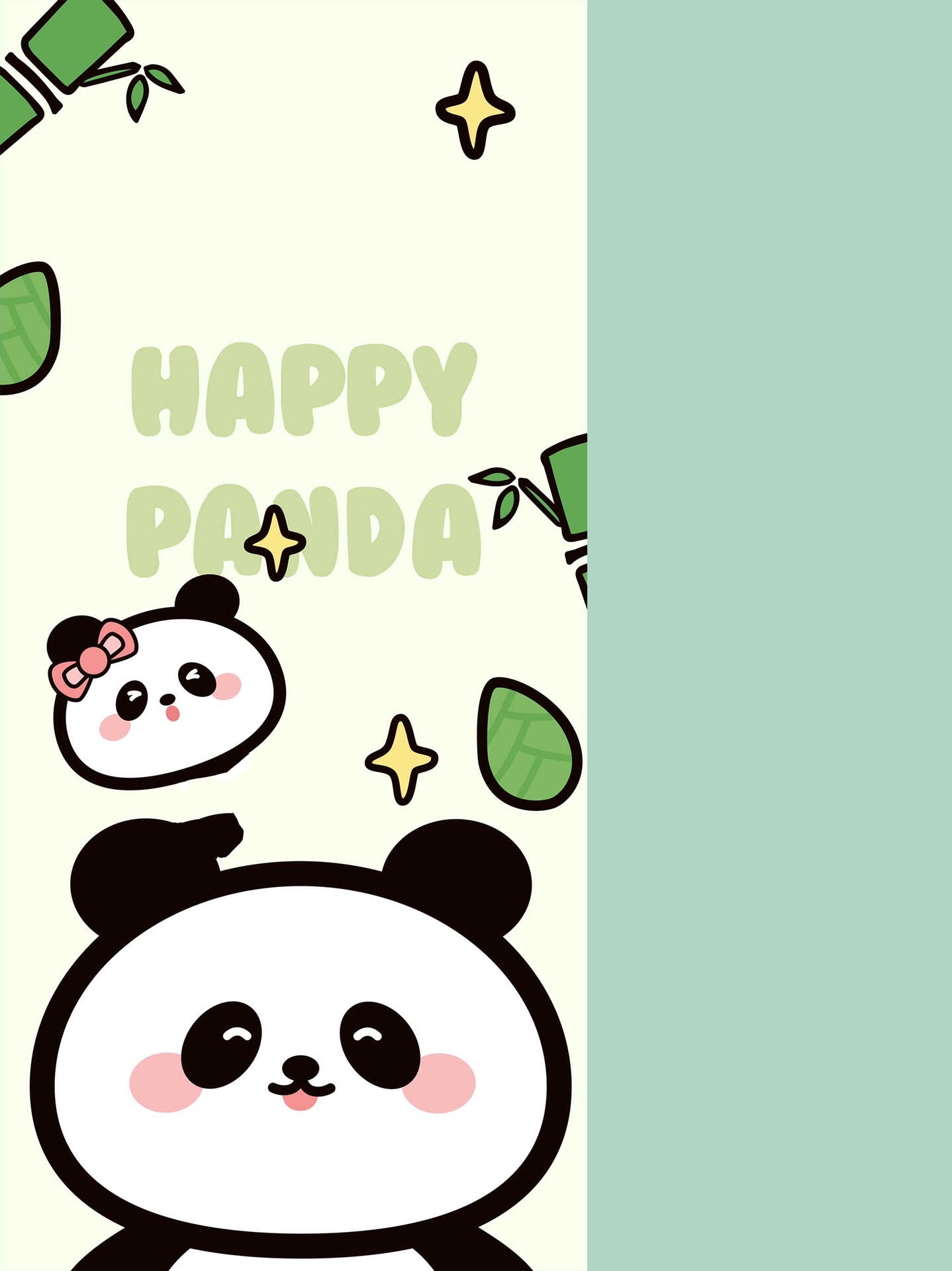 176期|可爱卡通熊猫图案壁纸