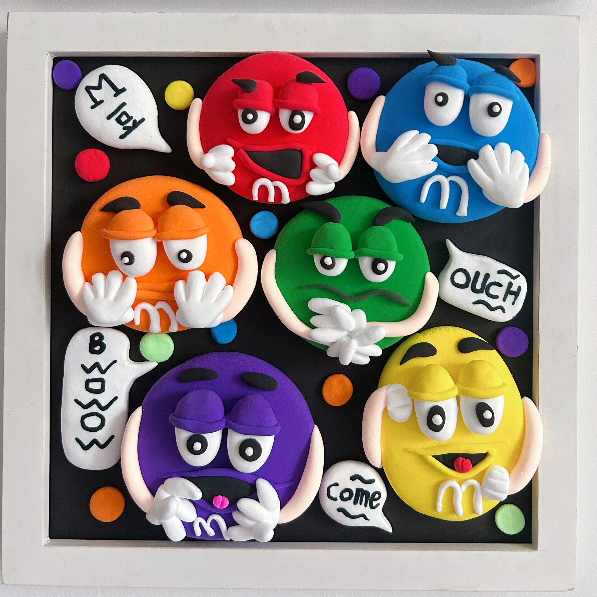 m豆超轻粘土画框