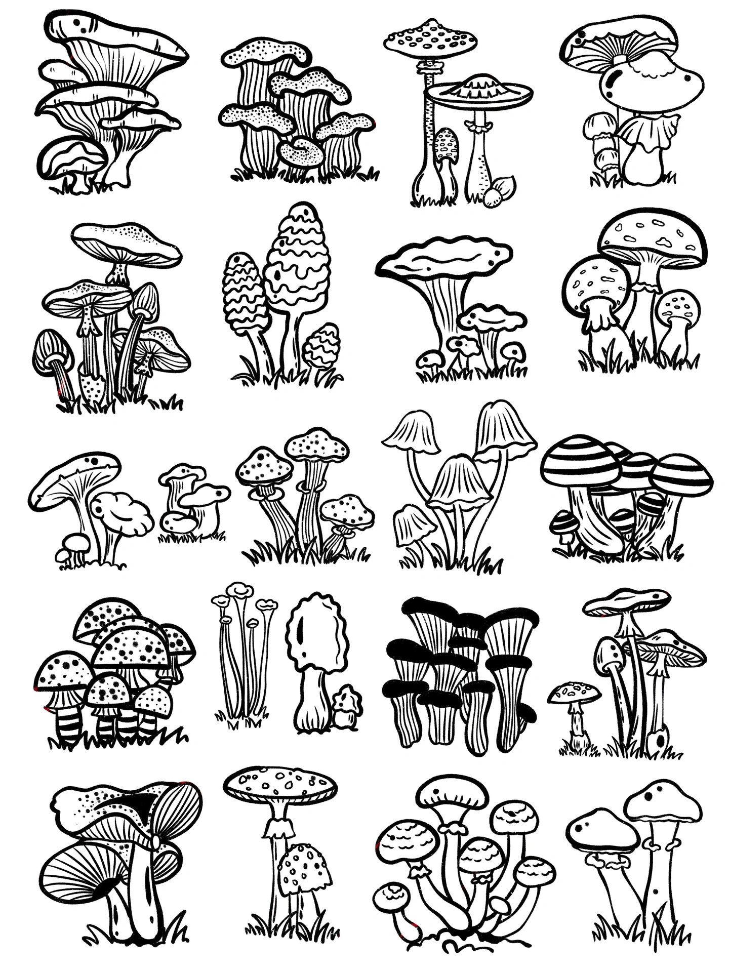 96蘑菇96简笔画2