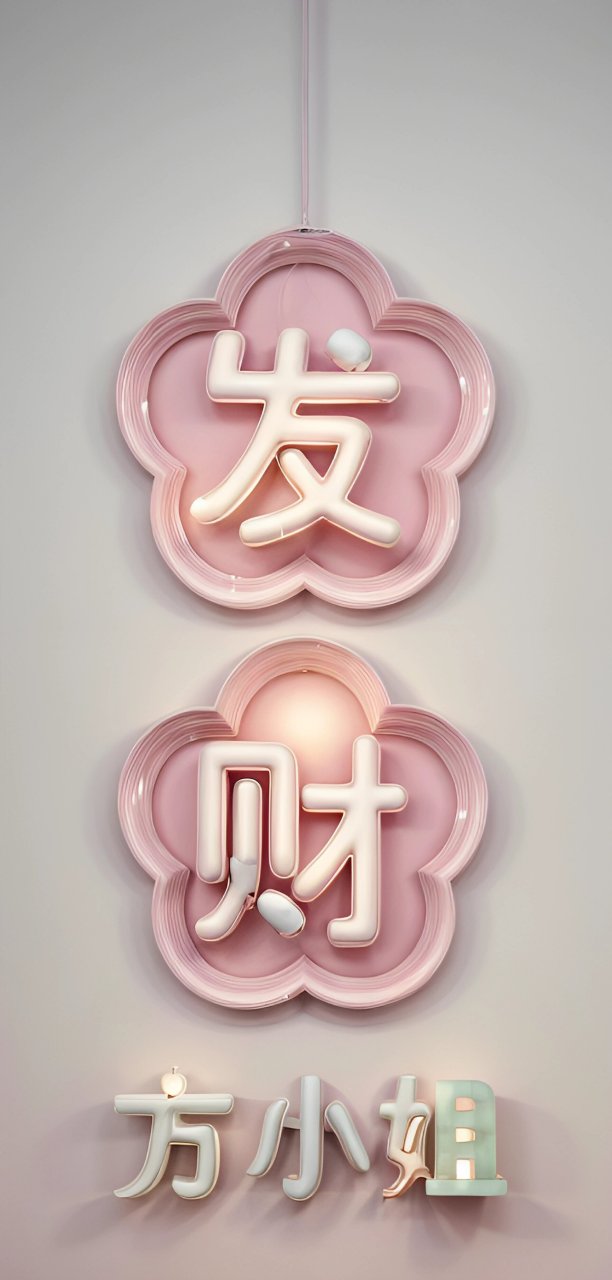 姓氏壁纸 发财 好运相伴 2024新年