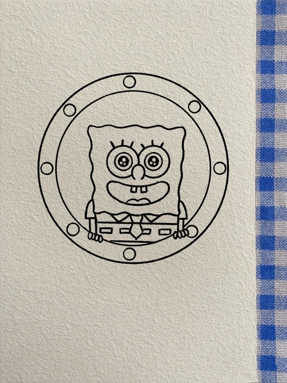 当然少不了海绵宝宝啦/简笔画教程 悄悄说一句,我还画了章鱼哥呢