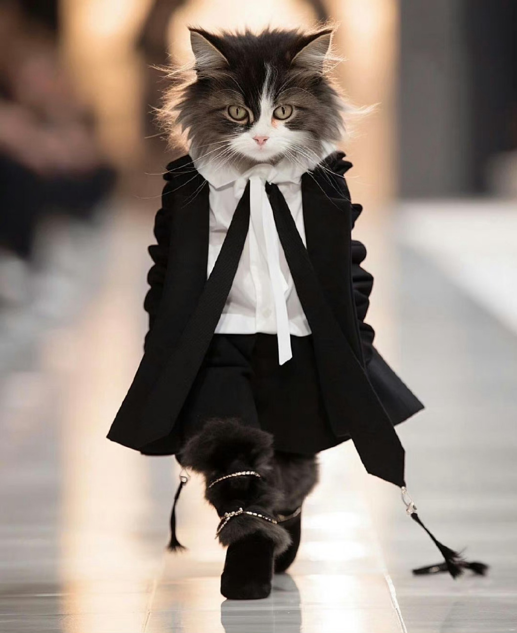 这么漂亮的流浪猫不懂为什么会流浪猫咪的帅气全靠主人.