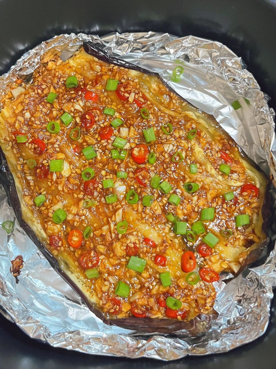 590空气炸锅烤茄子,比烧烤摊还好吃60 用空气炸锅做烤茄子,真的比