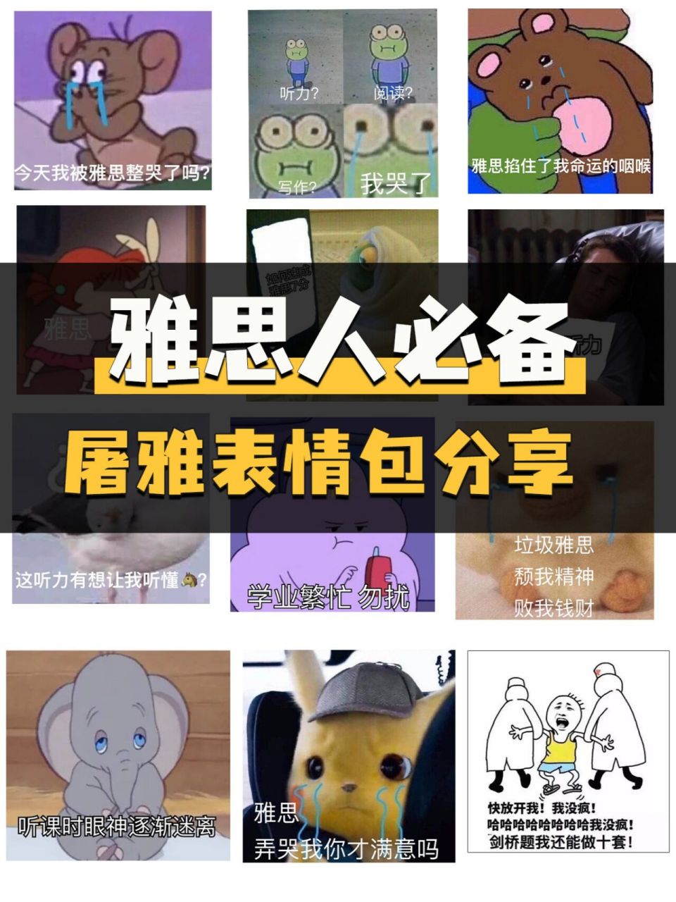 屠鸭必备表情包丨这也太适合雅思考生了吧!