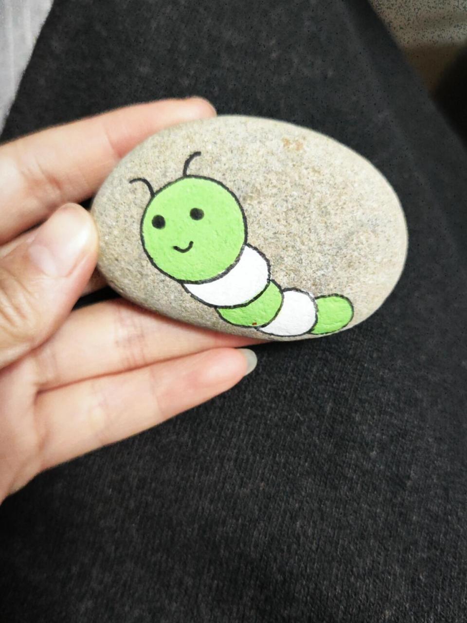 发评论区,我想看 #石头画# #有趣的艺术##画画##鹅卵石##捡石头画画