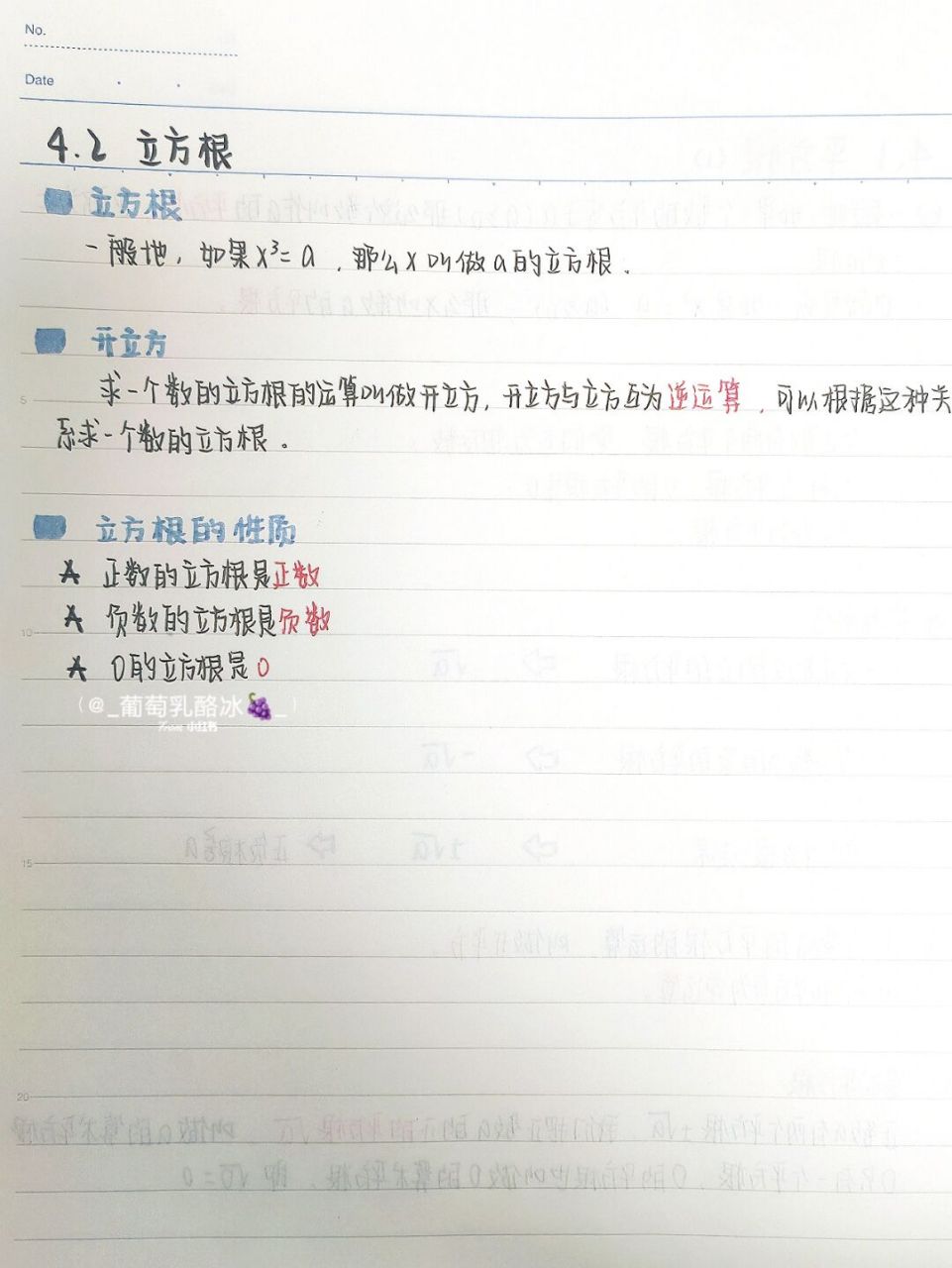 2平方根立方根预习笔记 数学