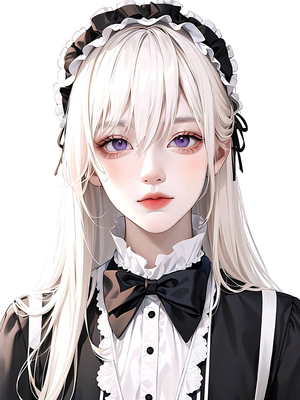 白发紫瞳|头像壁纸 白发女生头像壁纸