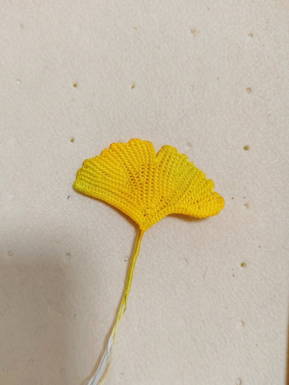 钩针图解|银杏叶微钩 非常美丽的秋叶银杏叶,阿富汗基础针法,全部挑钩