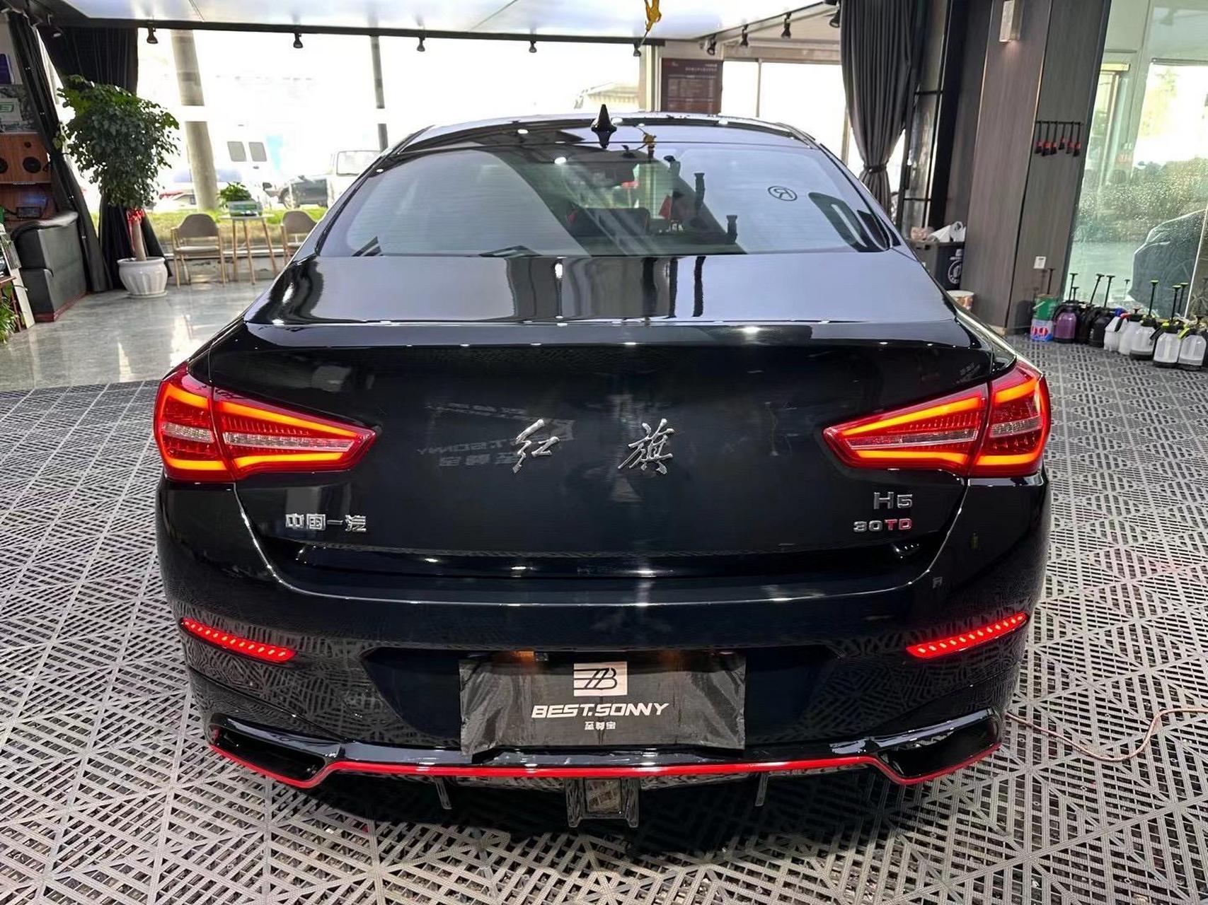 完美搞定 照亮你的美#宁波汽车贴膜 #宁波汽车改装 #红旗h5黑武士