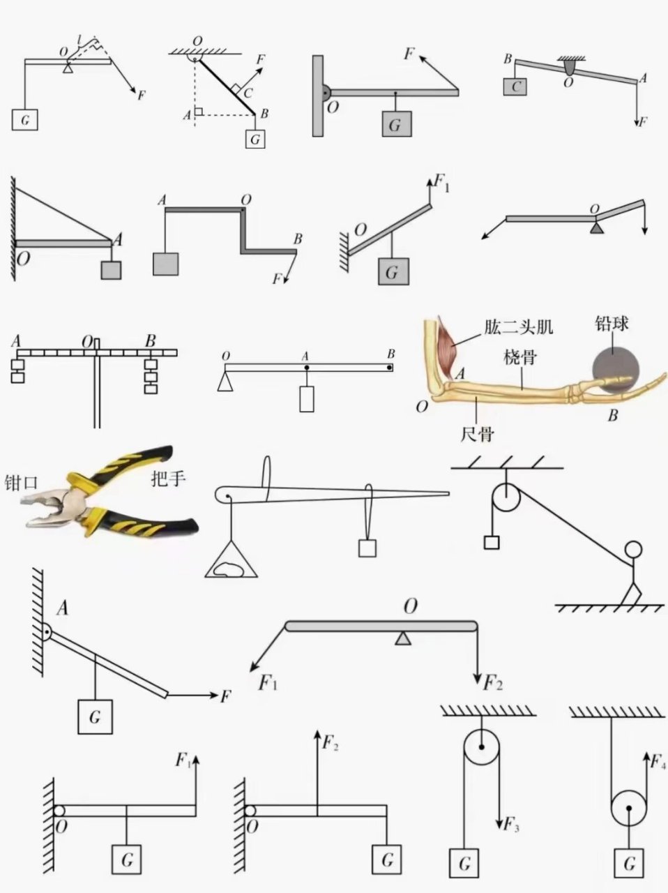 杠杆图怎么画图片