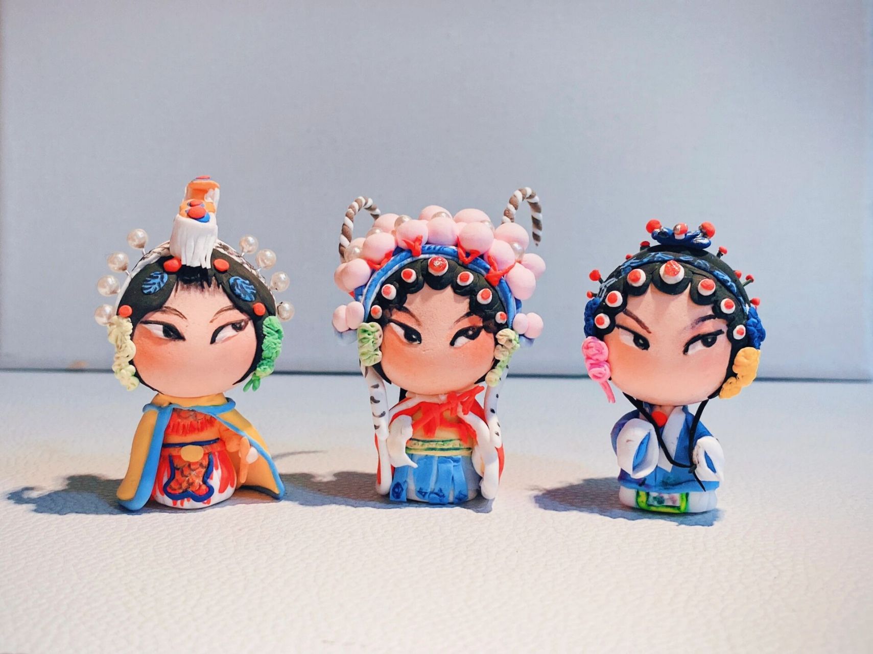 粘土手作——京剧泥人 第一张:霸王别姬 昭君出塞 待月西厢 第二张