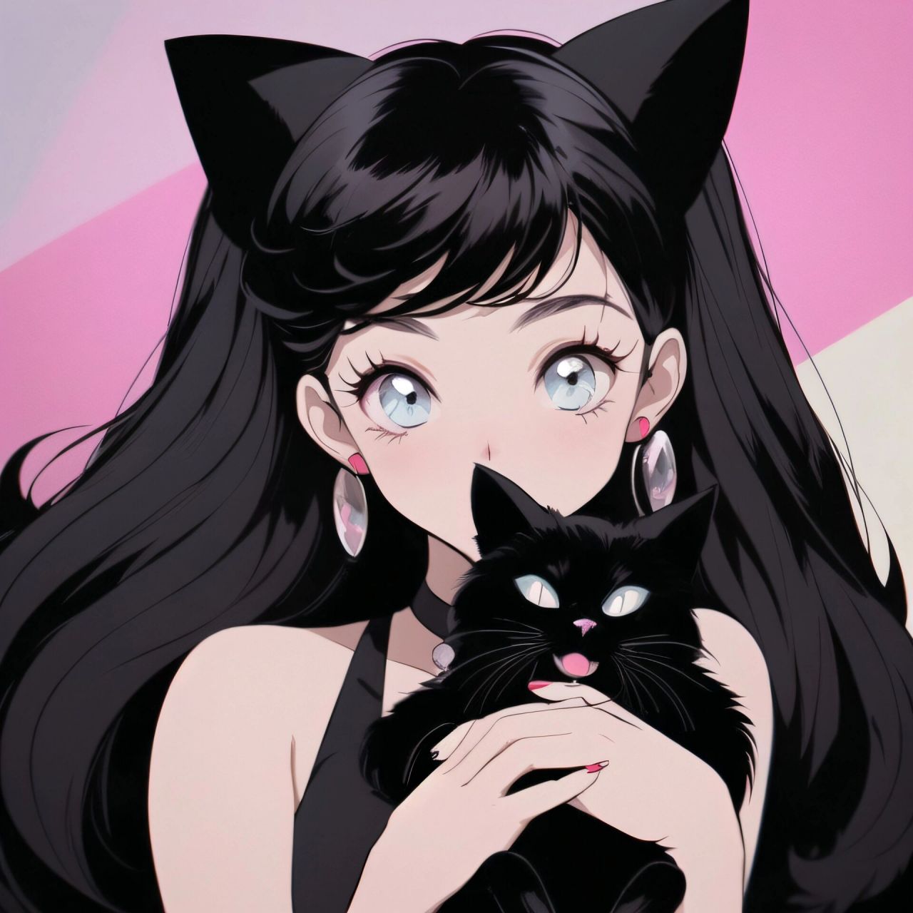 旧漫头像|小姐姐的黑色小猫咪