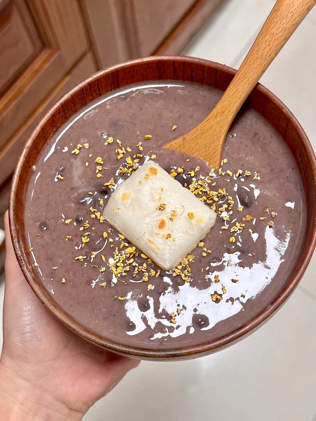 自制烤年糕红豆汤! 这一碗太适合秋冬啦 红豆好香甜绵密!