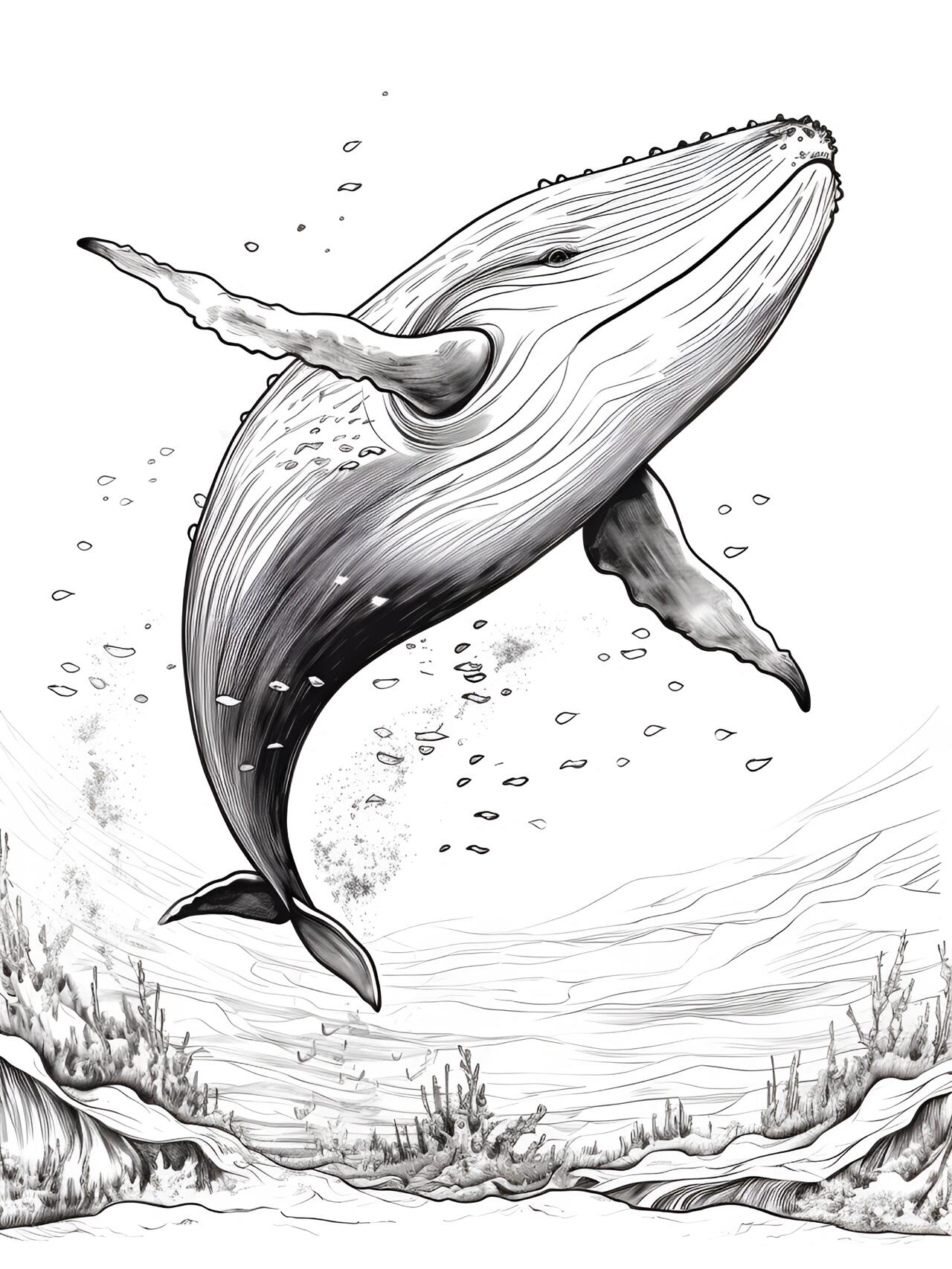 鲸鱼,是大海的浪漫情人,它们常常从海中跃出水面,展现自己美丽的身姿