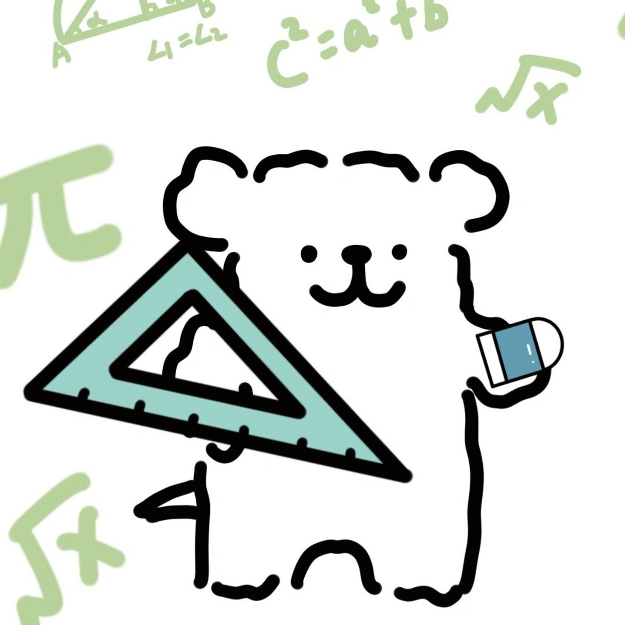 情侣头像|数学生线条小狗02