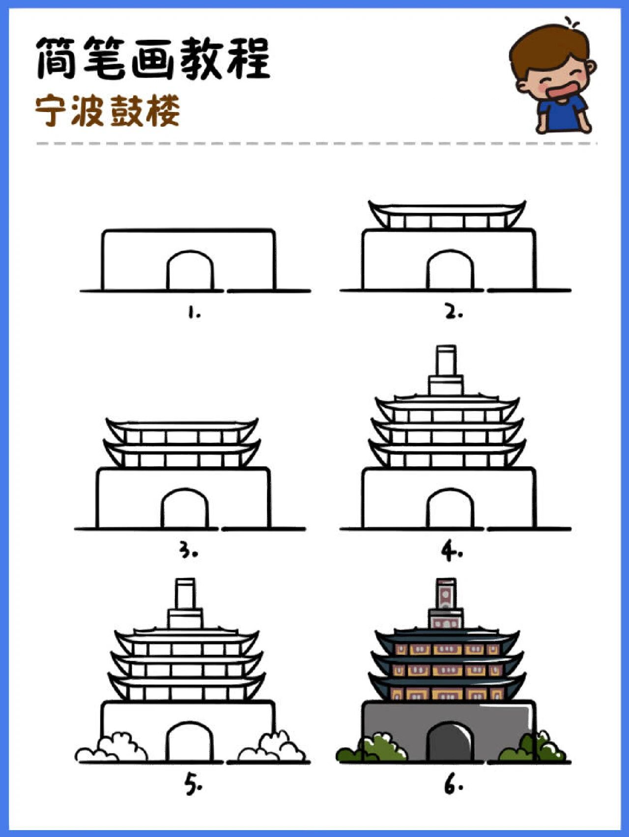 鼓楼儿童简笔画图片