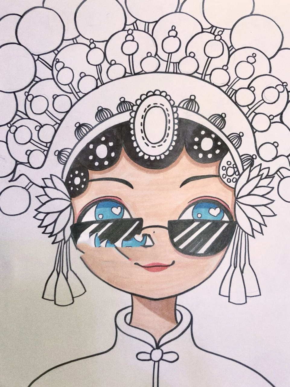 京剧动漫人物 再发一张附带线稿