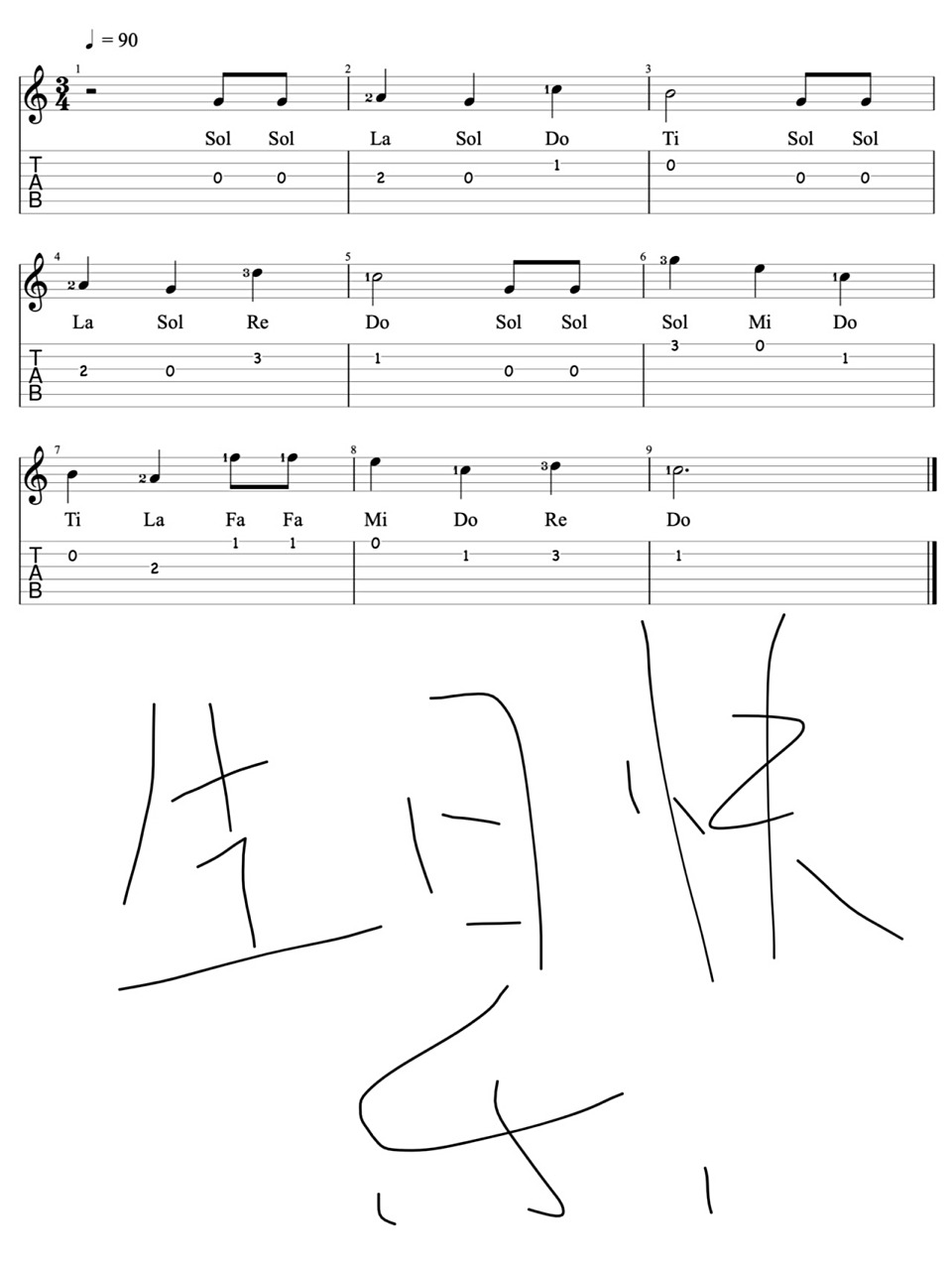 生日快乐吉他谱～超简单吉他谱