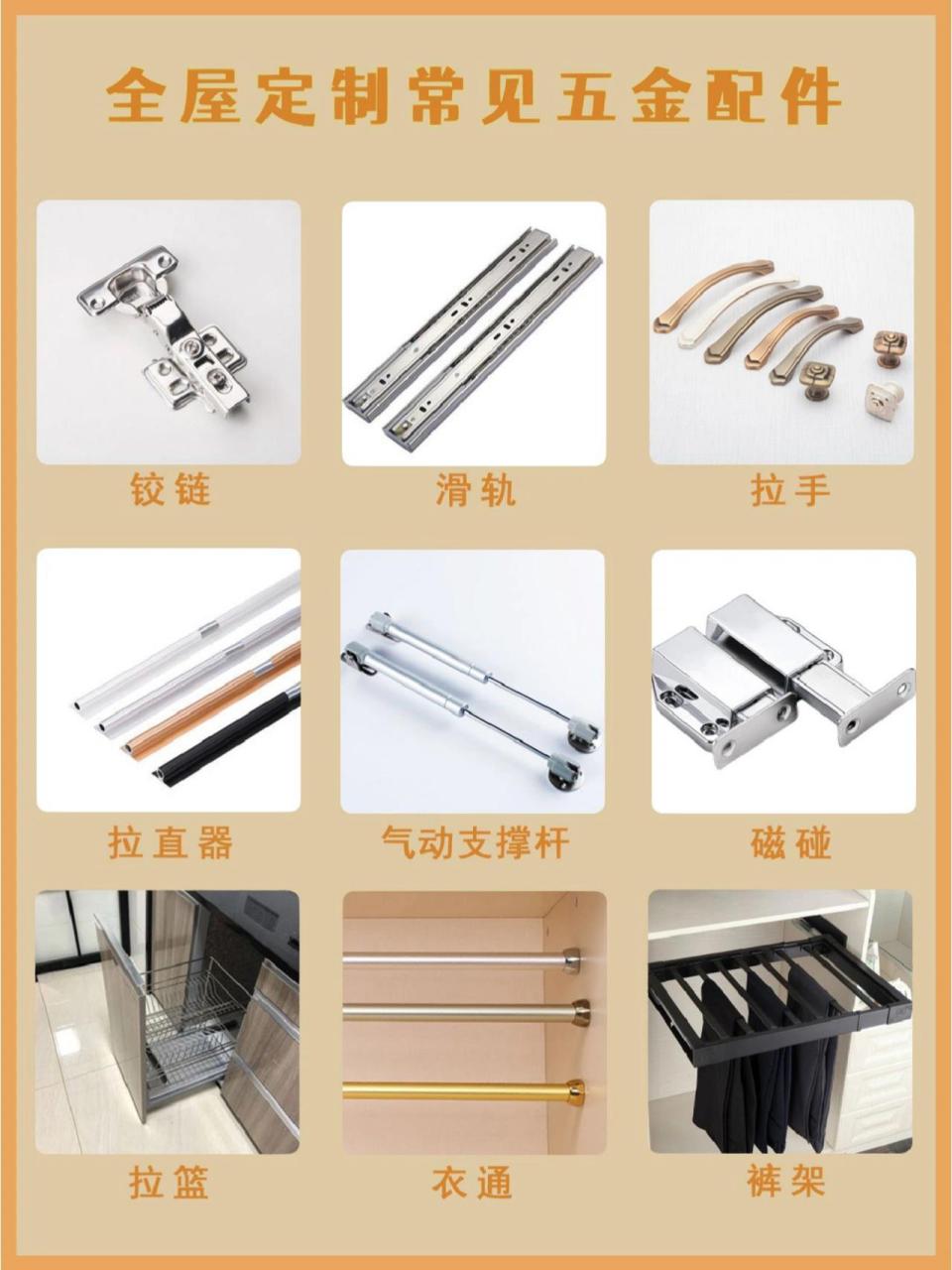 全屋定制必知之五金配件|柜子的"关节" 五金是家装中最容易被忽视