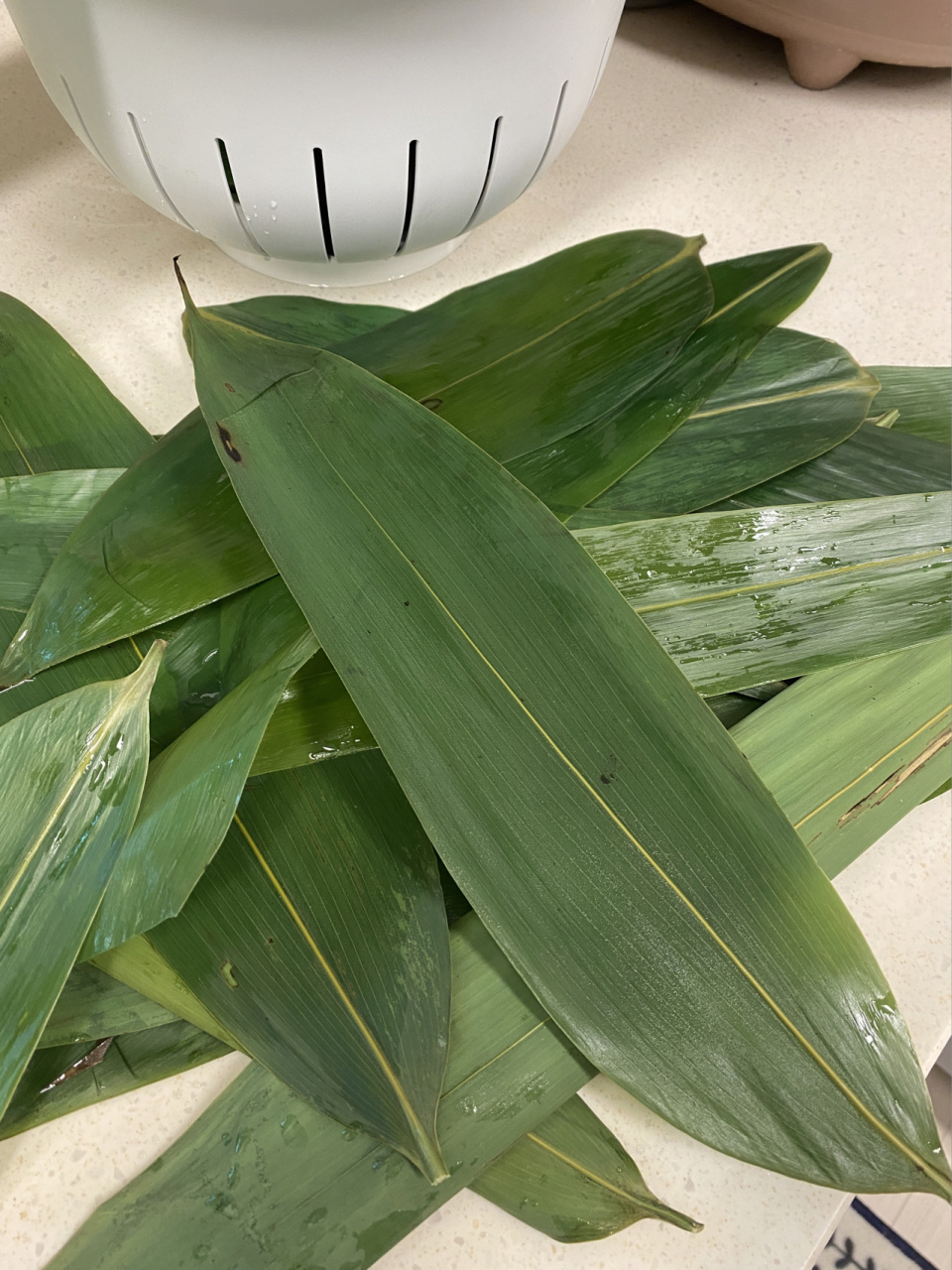 请大家帮忙看看这是不是返青粽叶 今天刚包好的粽子,就刷到了返青粽叶