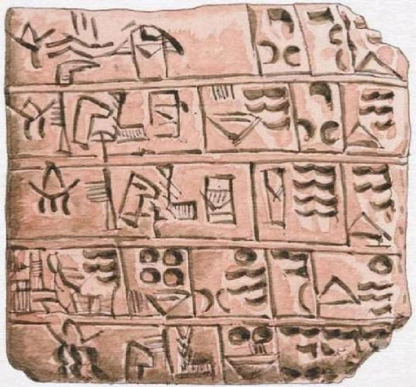 约公元前3100年,生活在两河流域的苏美尔人发明了楔形文字