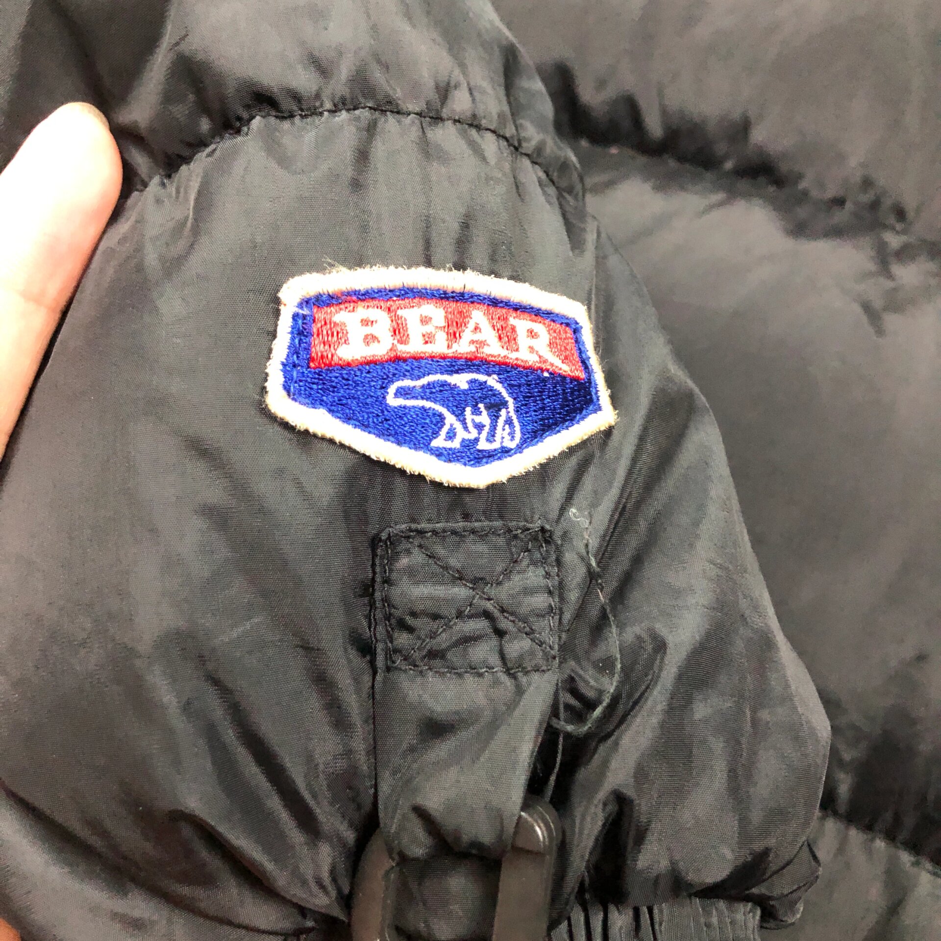 vintage古着美版bear北极熊双穿羽绒服