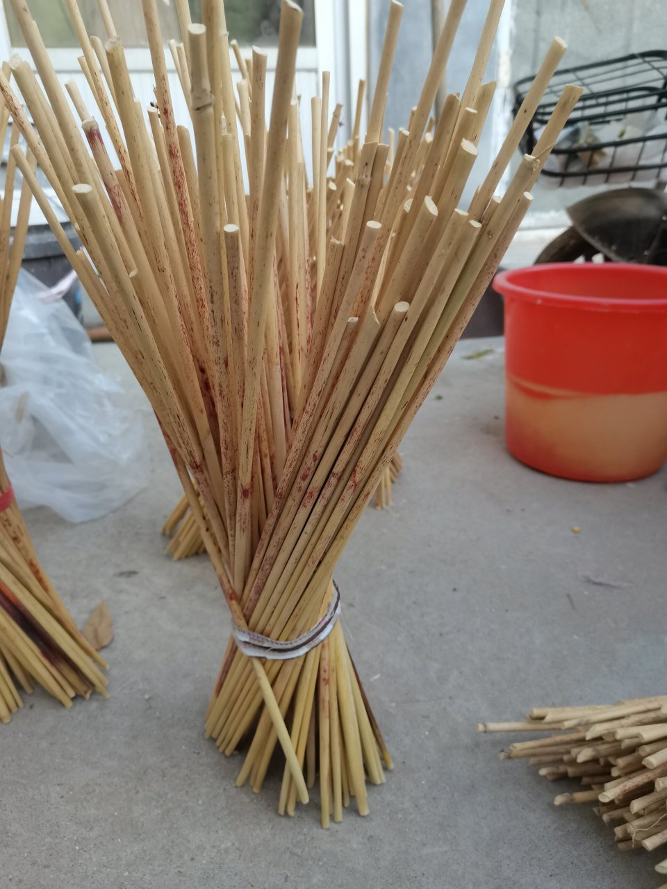 高粱杆,纯手工制作盖帘  秋天的收获!