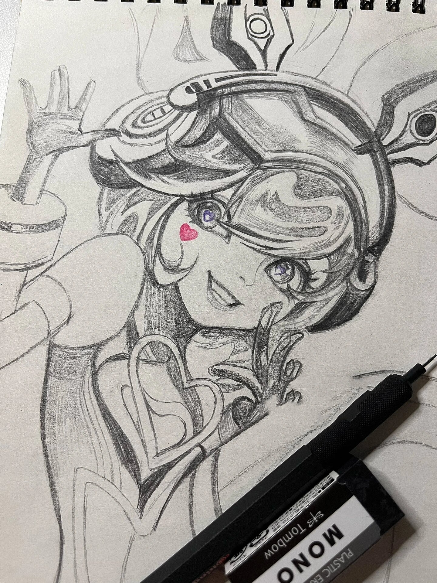 手绘王者荣耀/安琪拉心灵骇客海报附过程图