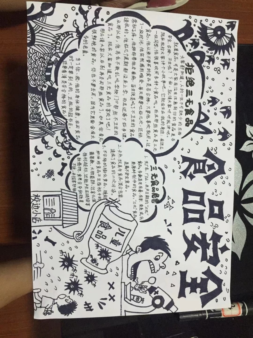 食品安全手抄报 5年级存