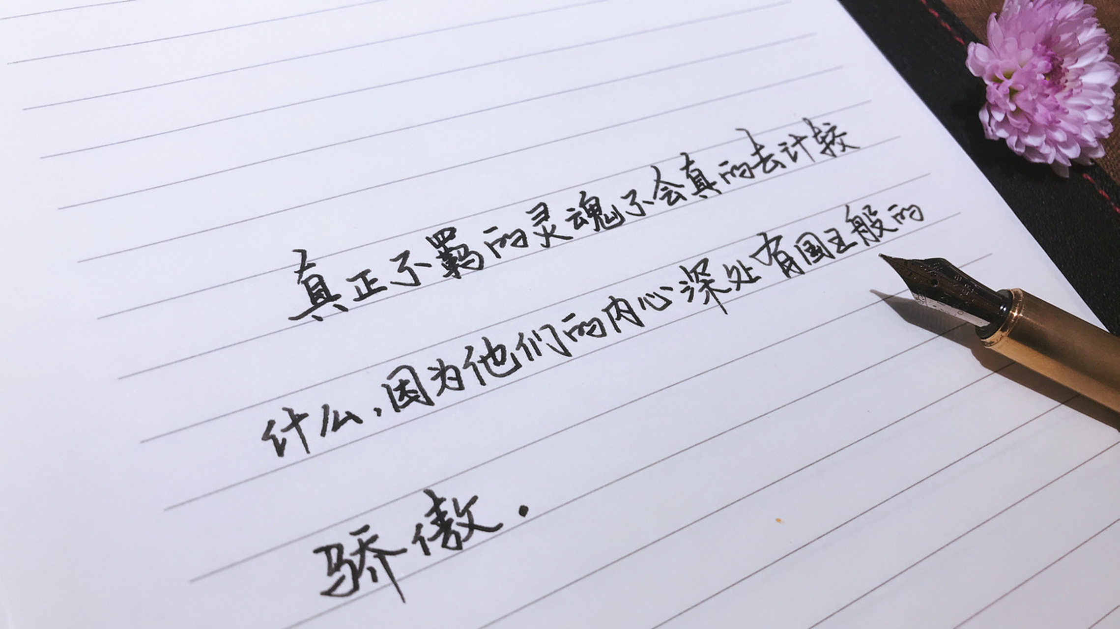 那些让人安静的唯美的句子,一一手写记录 1.