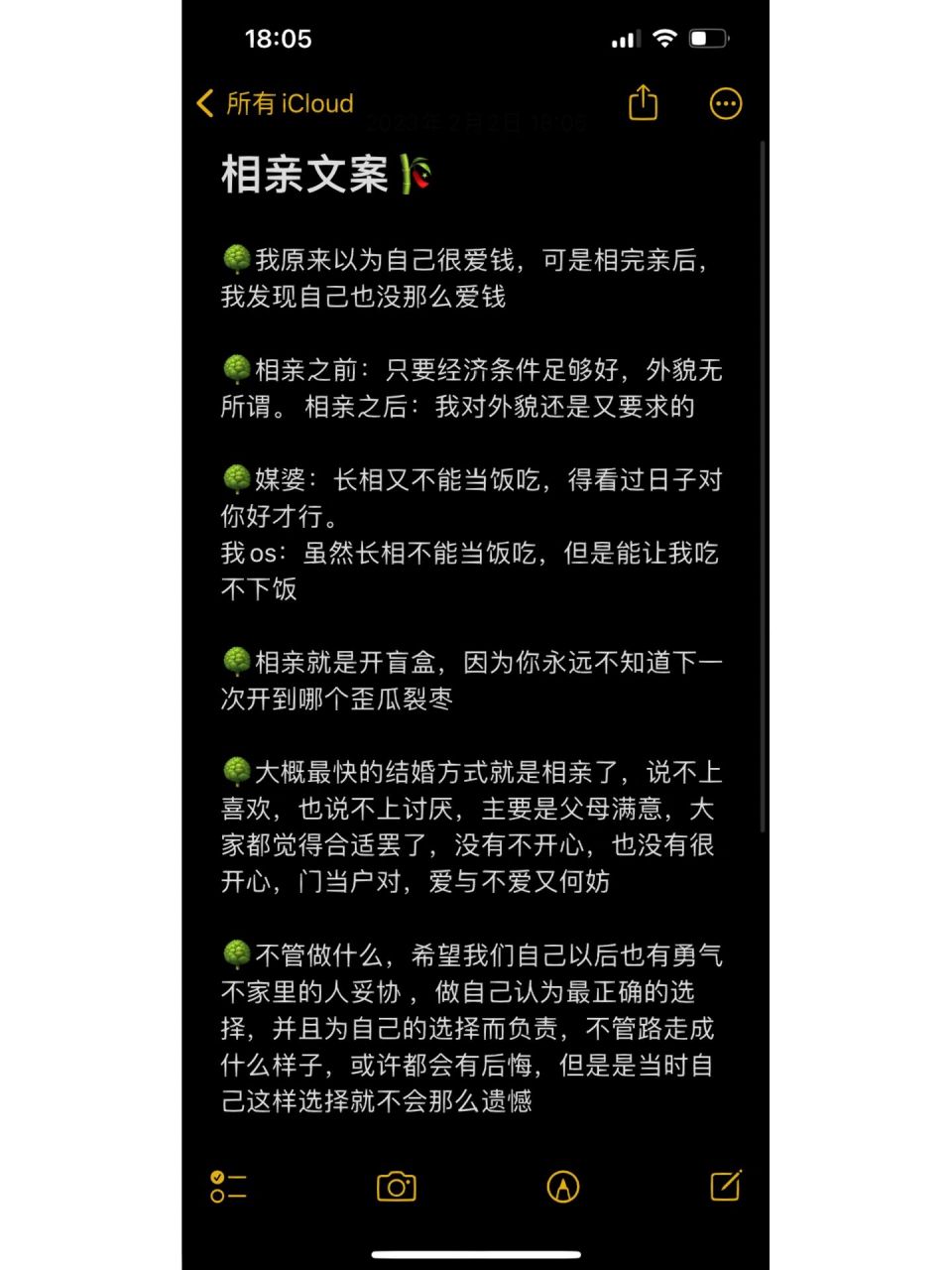 相亲文案97 99我原来以为自己很爱钱,可是相完亲后,我发现