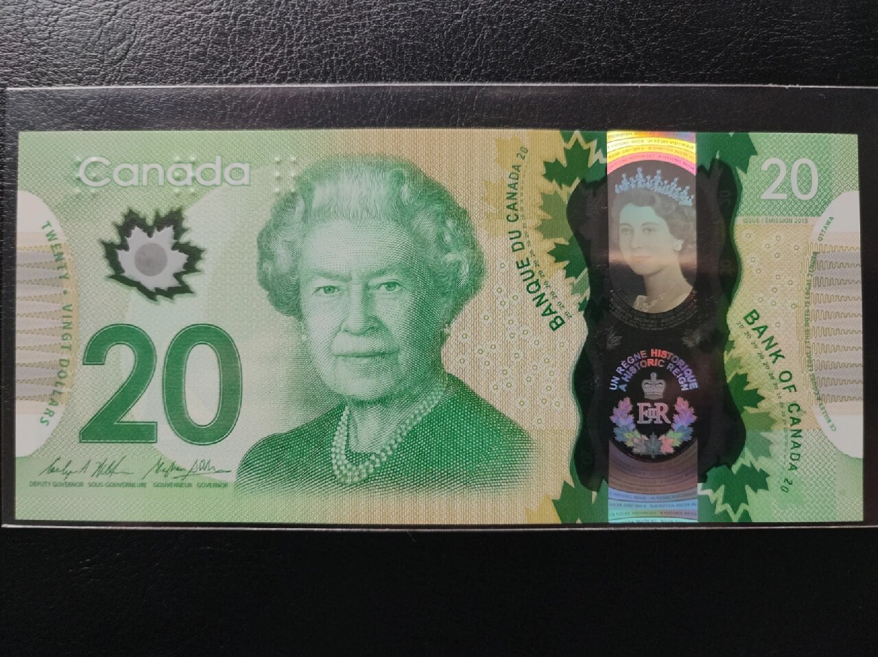 加拿大 英国女王头像塑料钞 20元