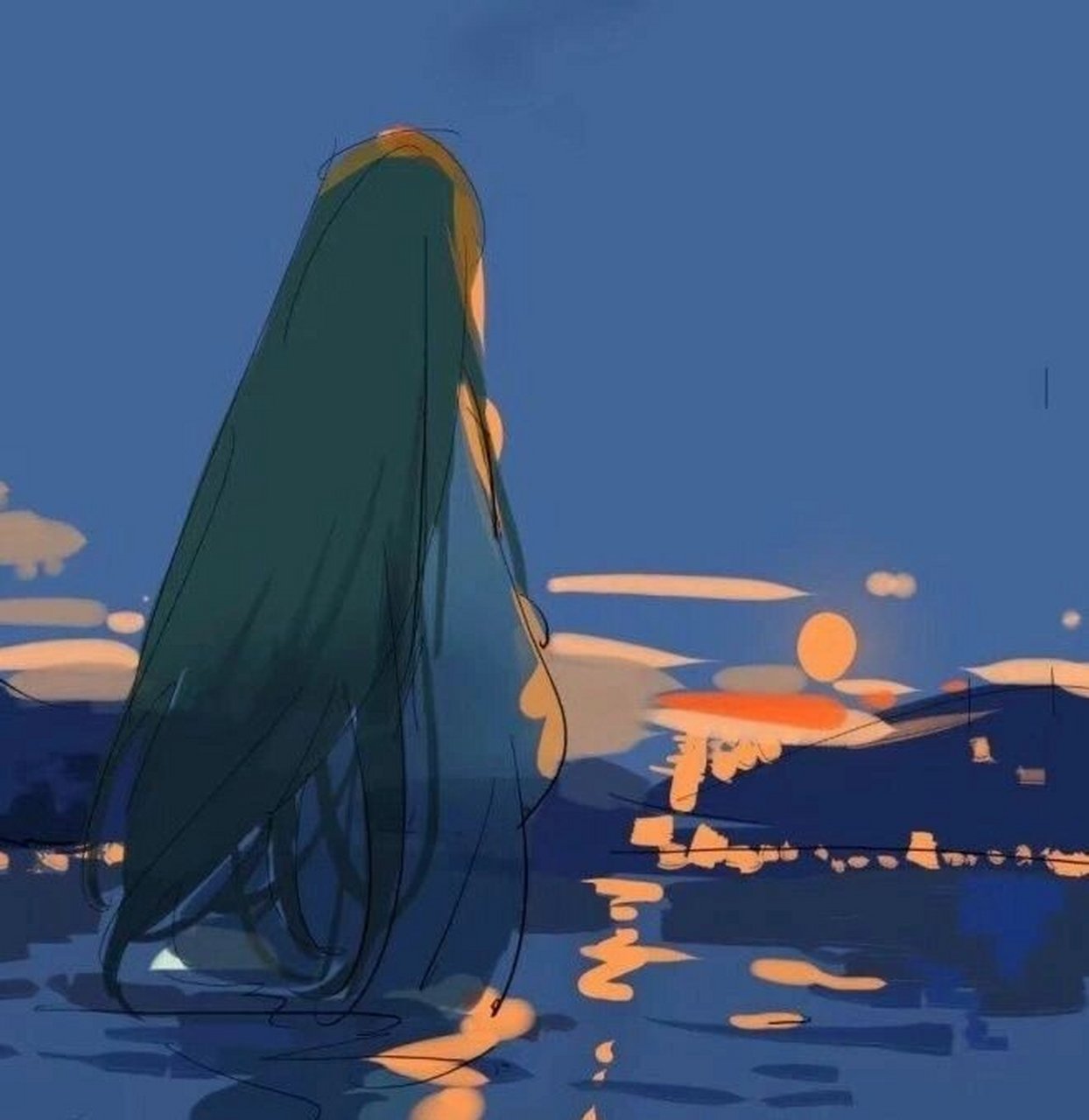 动漫女头～背影杀       由于你有些迷人危险,福神将会把你发配到幸福