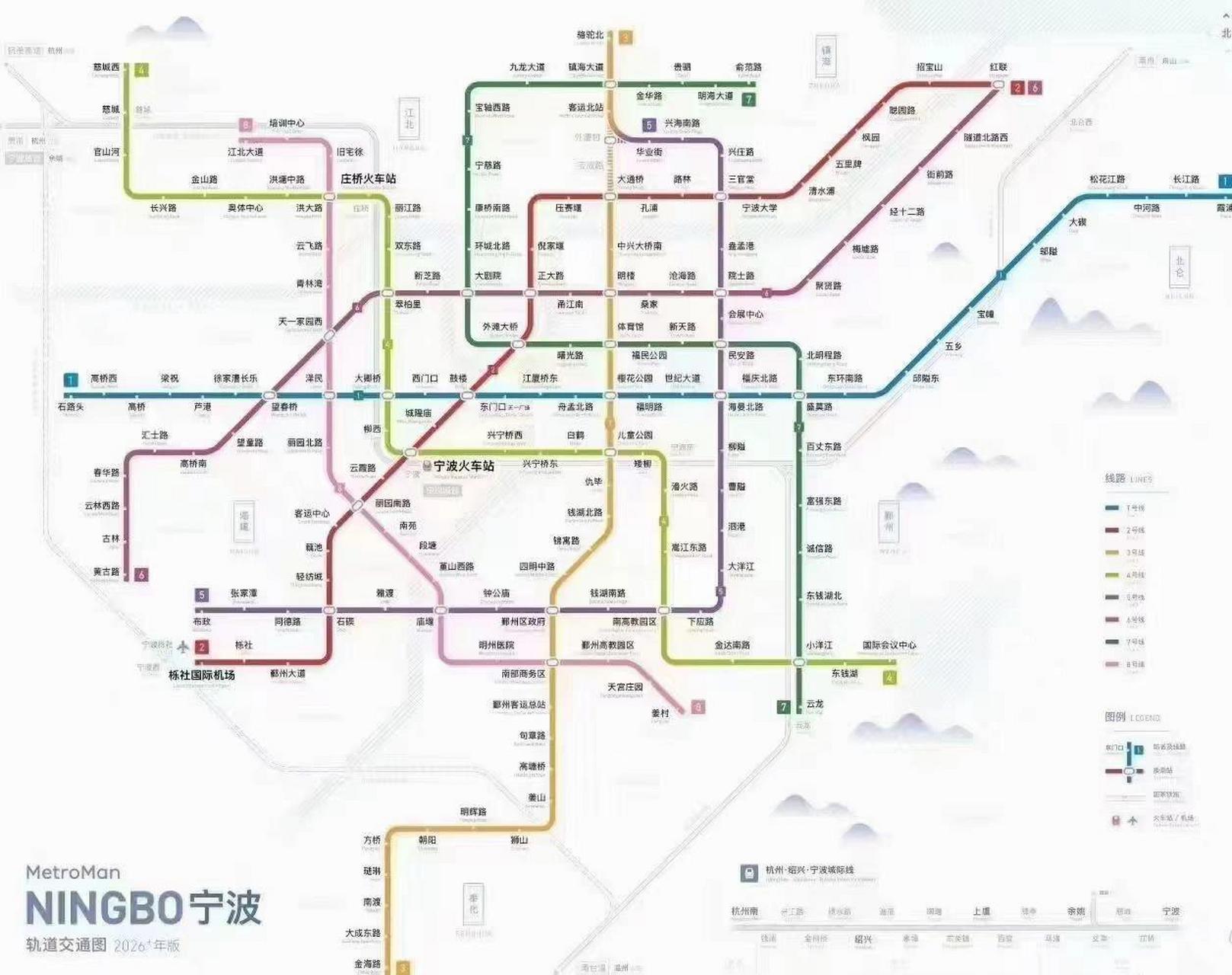 宁波8号线地铁线路图图片