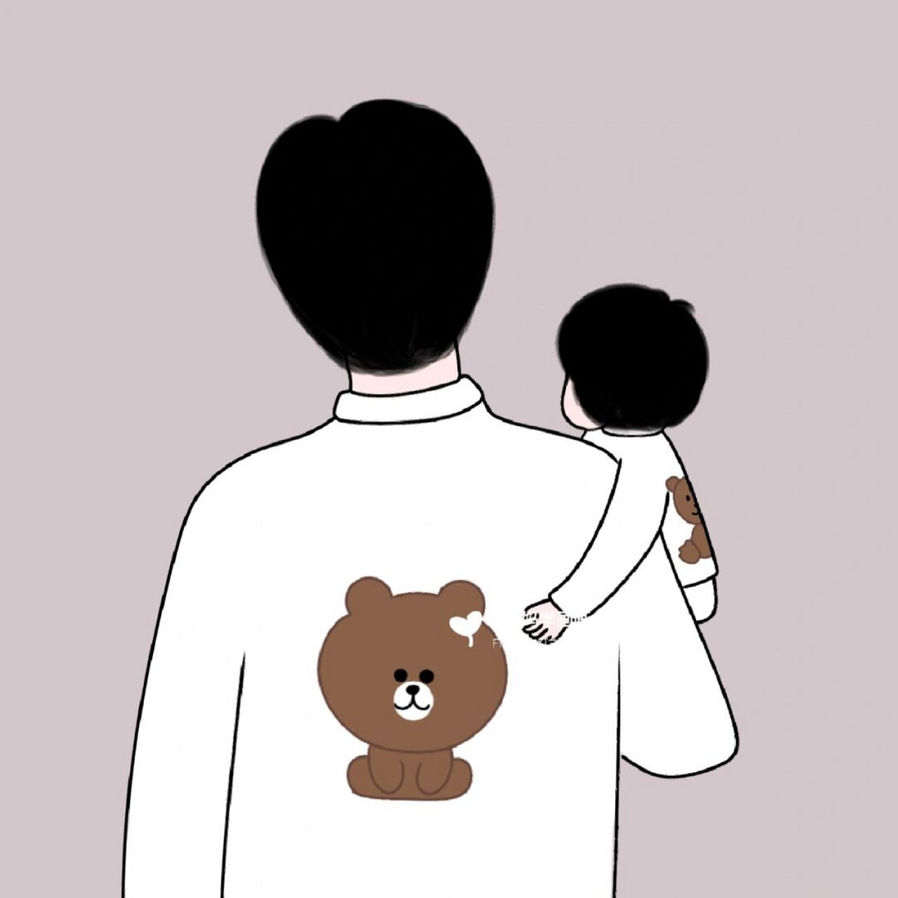 原创手绘亲子全家福一家三口男宝头像可爱 选择和谁结婚真的不一样,有