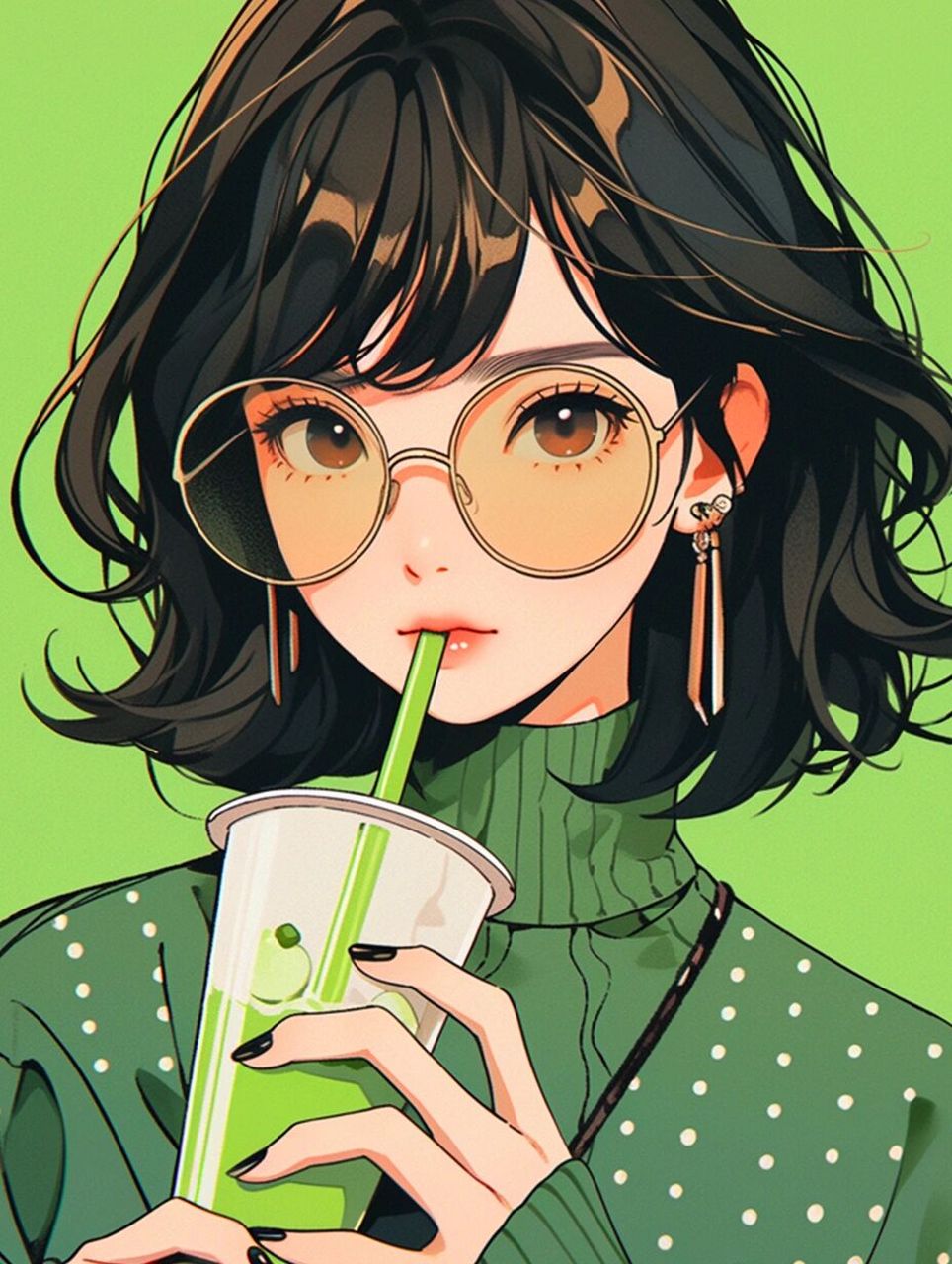 女生头像 | 纯色多巴胺