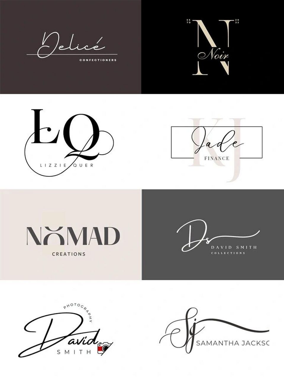 优雅高级的英文字母logo水印标志设计合集7915 #字母logo# #logo