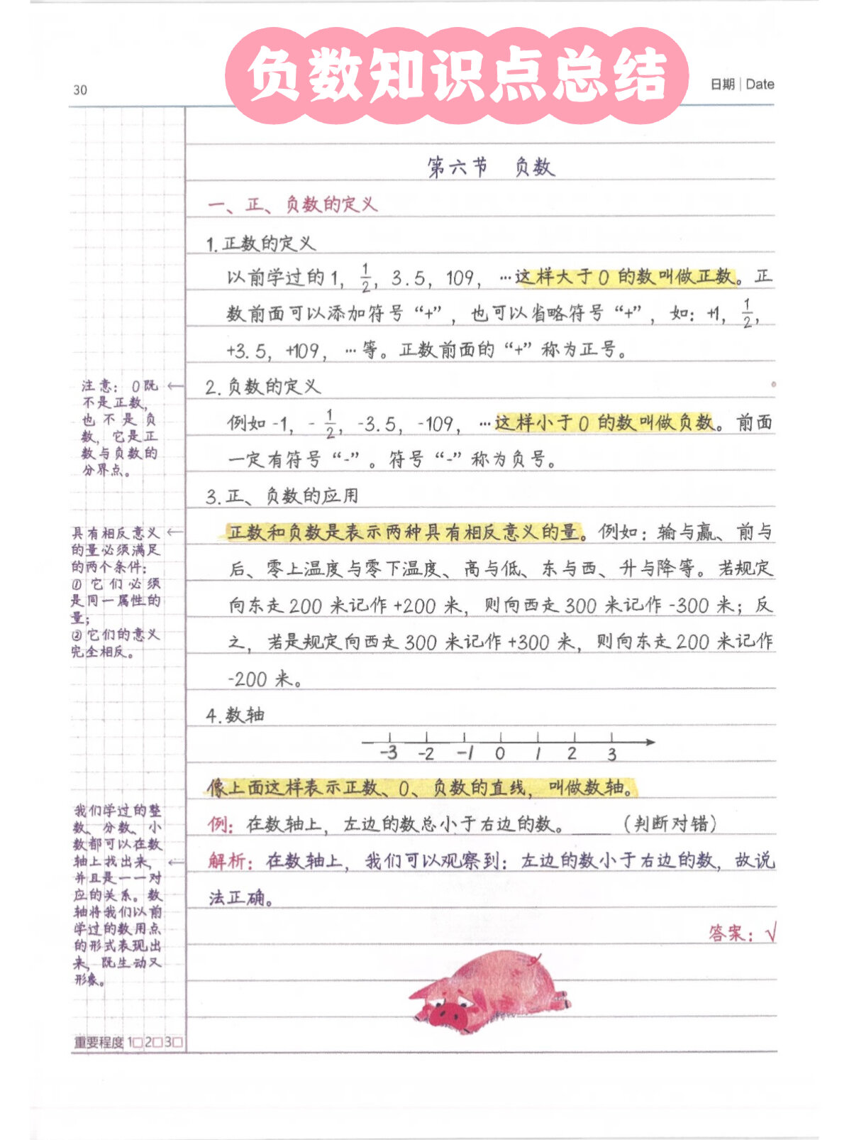 学霸笔记小学 手写图片