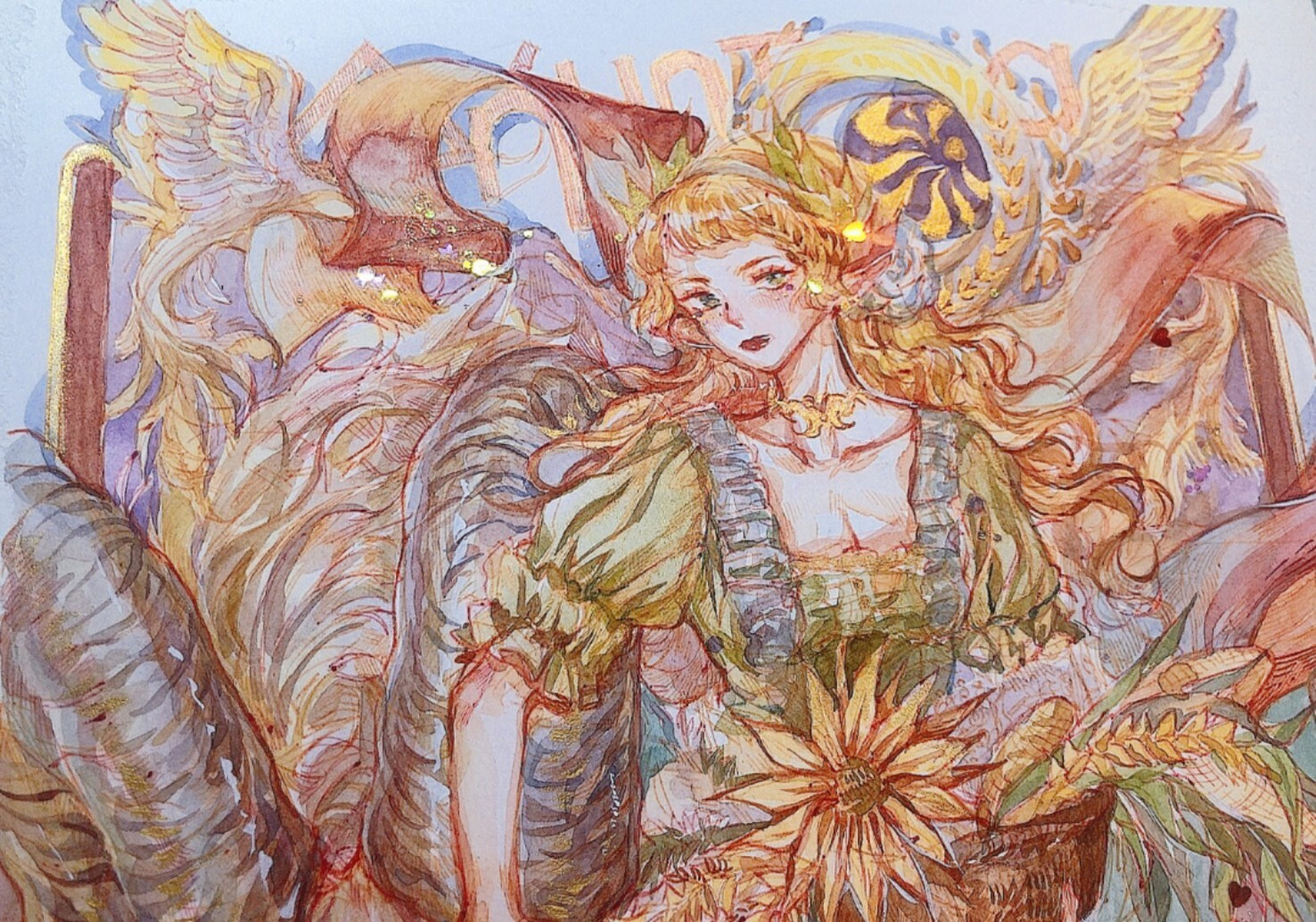 【绘画】希腊众神-德墨忒尔demeter 德墨忒尔(希腊语:Δ06μητρ