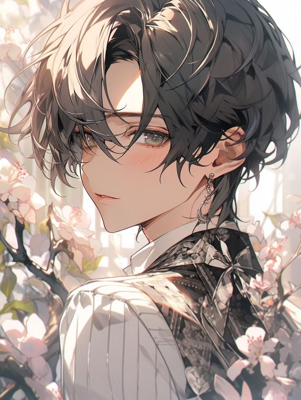 动漫男生头像|樱花树下温柔了岁月的少年