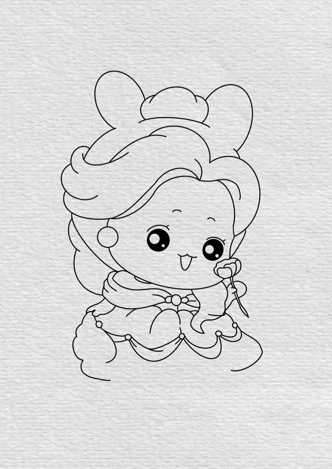 迪士尼公主人物简笔画教程步骤(已附色) 好久没有更新了嘞,我是一个没