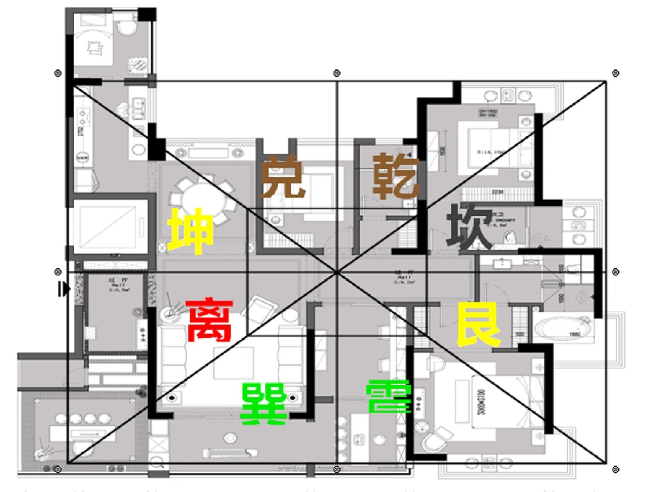 西四命方位图图片