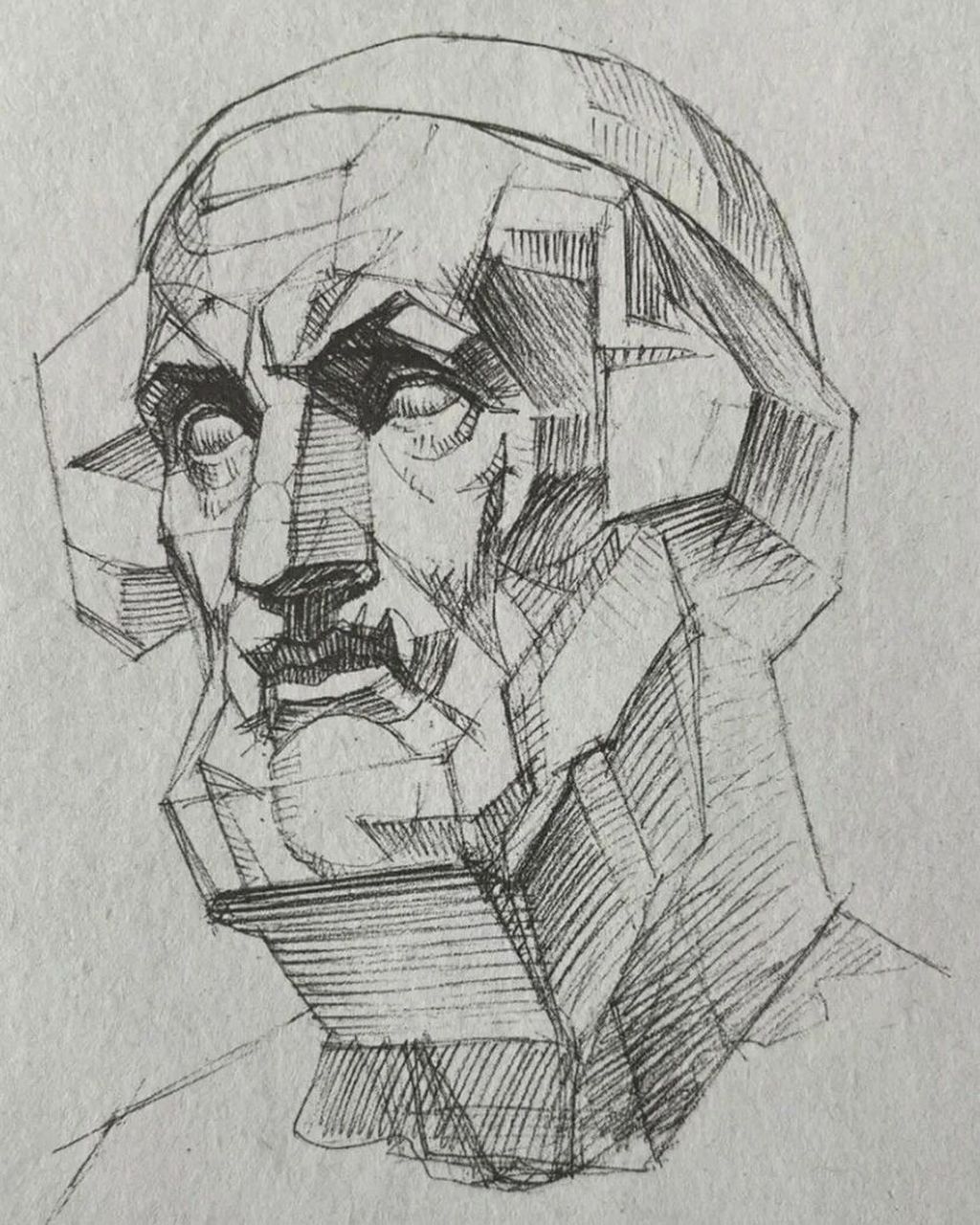 非常适合临摹的石膏像步骤(9张) 《图型公式法》绘画教学系列