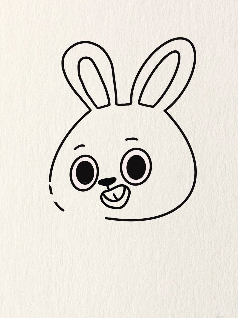 简笔画教程—抱胡萝卜的兔子 有许多小姐妹在问我,画画怎么学,怎么画