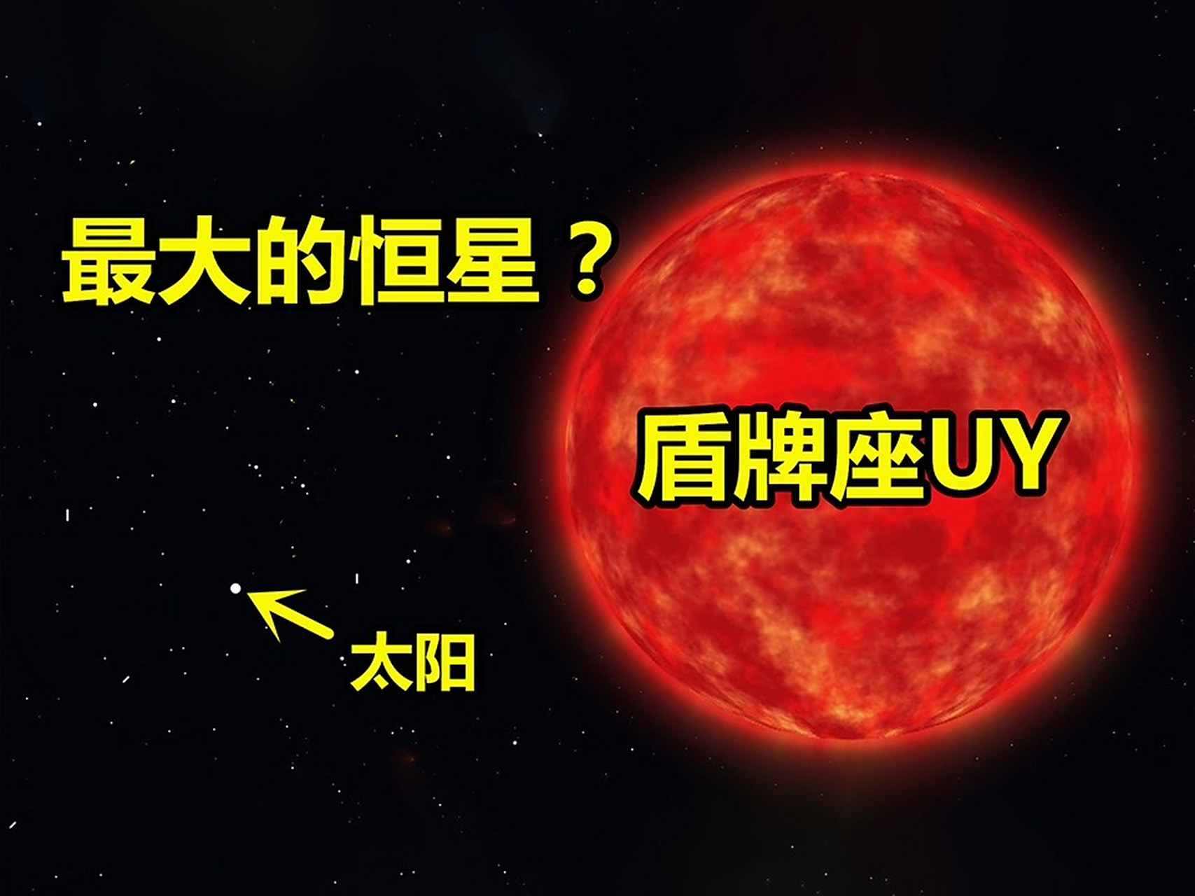 宇宙中最大的恒星,相当于6500万亿个地球 盾牌座uy:曾经是宇宙中体积