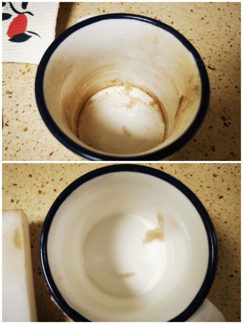 生活技能✅30秒去除杯子内咖啡渍茶渍 今天跟爱喝咖啡爱喝茶的小