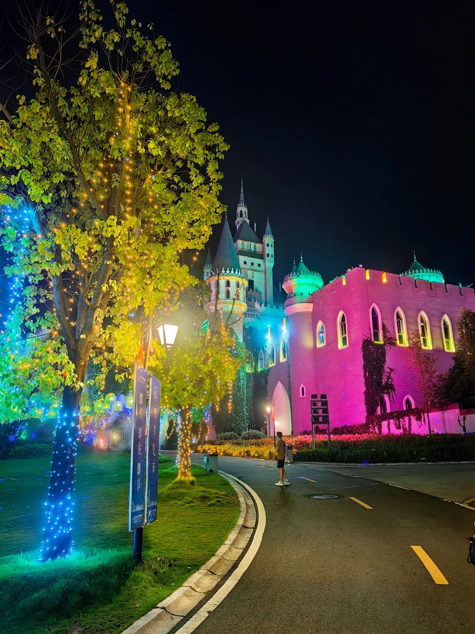 十堰—子胥湖欢乐嘉年华主题乐园 第一次来看子胥湖的夜景,整体感觉还